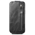 Zipper Pocket Xiaomi Redmi 10C Vertical Flip Case - Black