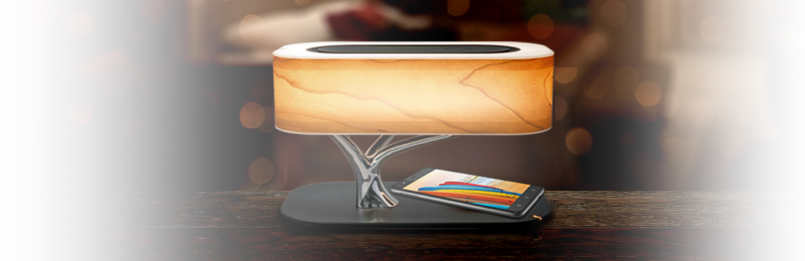 4smarts Smart Bonsai Qi Wireless Charger With Bluetooth Speaker Led Lamp Bulk Satisfactory