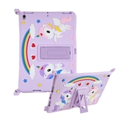 iPad 10.2 2019/2020/2021 Cute Unicorn Case with Kickstand (Open Box - Bulk Satisfactory) - Purple