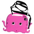 iPad Pro 11 2021/2020/2018 Kids Carrying Shockproof Case - Octopus - Hot Pink