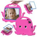 iPad Pro 11 2021/2020/2018 Kids Carrying Shockproof Case - Octopus - Hot Pink