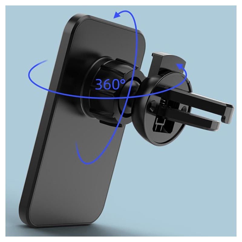 Chargeur Sans Fil Magnétique / Support Voiture pour Grille d'Aération  iPhone 12/13/14/15 SZDJ N16 - 15W