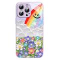 iPhone 12 Pro Max Smile & Rainbow Hybrid Case - Purple