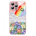 iPhone 12/12 Pro Smile & Rainbow Hybrid Case - Pink