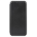iPhone 13 Flip Case - Carbon Fiber - Black