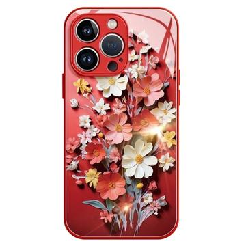 iPhone 13 Pro Max Flower Bouquet Hybrid Case - Red