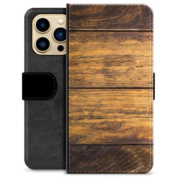 iPhone 13 Pro Max Premium Wallet Case - Wood