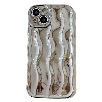 iPhone 14 3D Linear Wavy Case - Silver