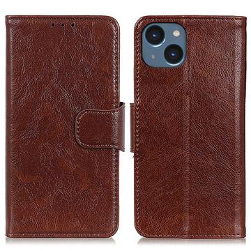 iPhone 14 Elegant Series Wallet Case - Brown