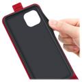 iPhone 14 Max Vertical Flip Case with Card Slot - Red