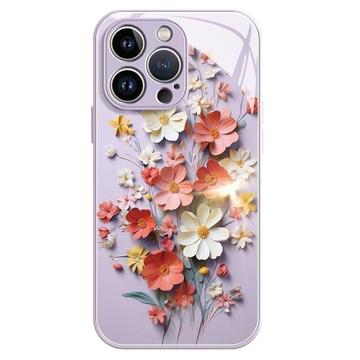 iPhone 14 Pro Flower Bouquet Hybrid Case - Purple