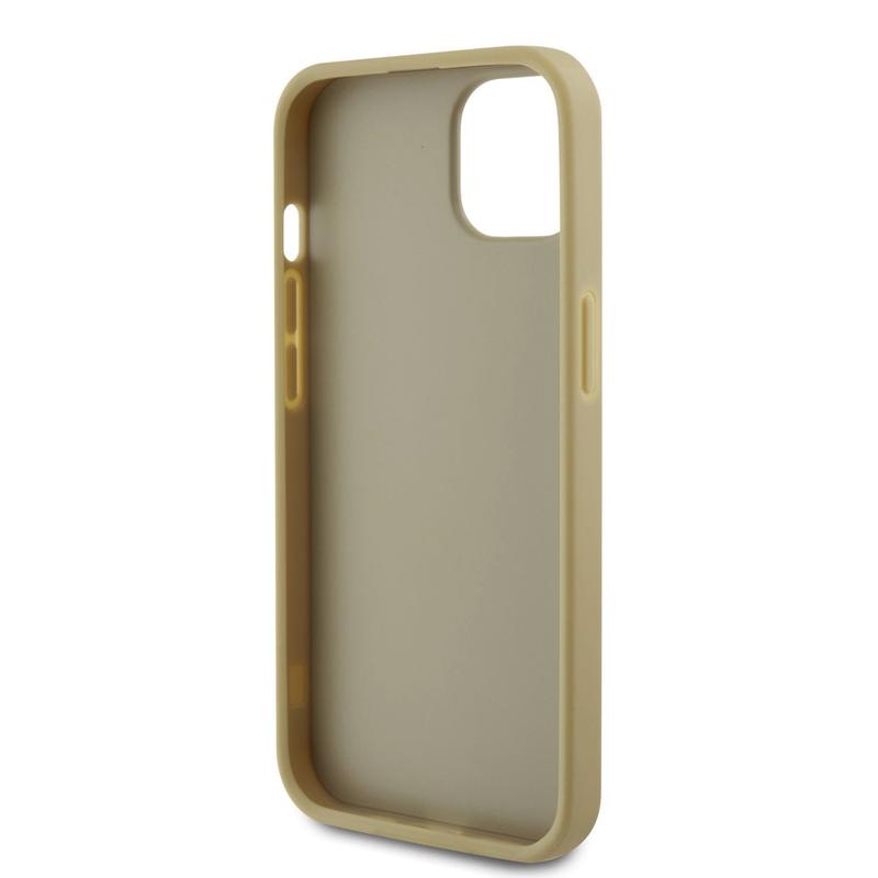 iPhone 15 Guess Perforated 4G Glitter Logo Case - Gold