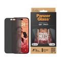 iPhone 15 PanzerGlass Ultra-Wide Fit Privacy EasyAligner Screen Protector - 9H - Black Edge