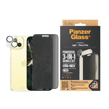 iPhone 15 Plus PanzerGlass Privacy 3-in-1 Pack