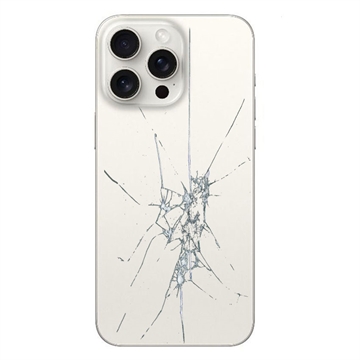 iPhone 15 Pro Back Cover Repair - Glass Only - White