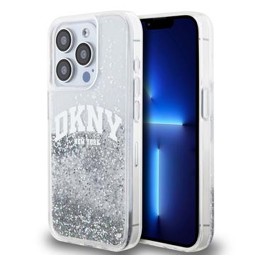 iPhone 15 Pro DKNY Liquid Glitter Arch Logo Case - Transparent