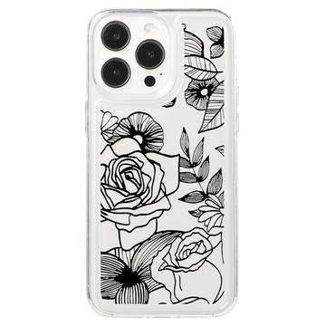 iPhone 15 Pro Fashion TPU Case - Rose Outline