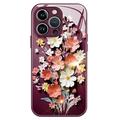 iPhone 15 Pro Flower Bouquet Hybrid Case - Wine Red