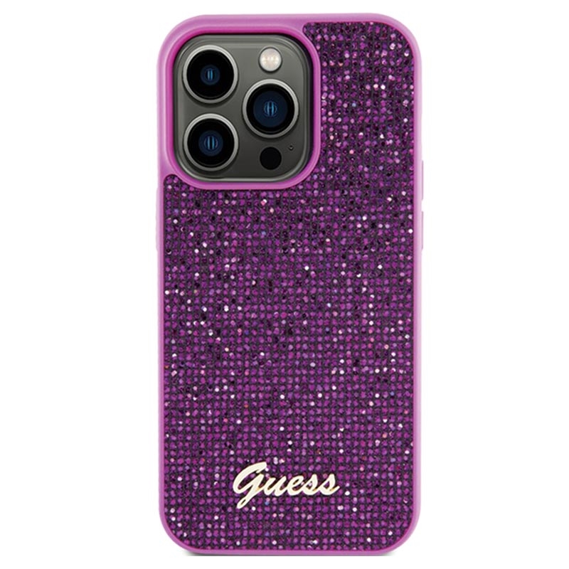 iPhone 15 Pro Max Guess Disco Metal Script Logo Cover