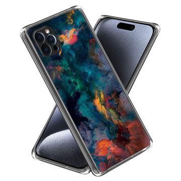 iPhone 15 Pro Max Stylish Ultra-Slim TPU Case - Colorful Clouds