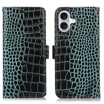 iPhone 16 Crocodile Series Wallet Leather Case with RFID