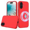 iPhone 16 Liquid Silicone Case - MagSafe Compatible - Red