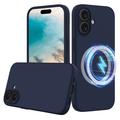 iPhone 16 Plus Liquid Silicone Case - MagSafe Compatible - Dark Blue