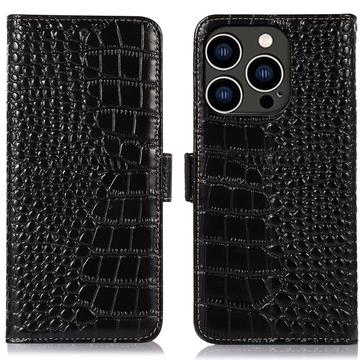 iPhone 16 Pro Crocodile Series Wallet Leather Case with RFID