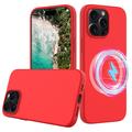 iPhone 16 Pro Liquid Silicone Case - MagSafe Compatible - Red