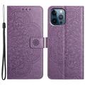 iPhone 16 Pro Mandala Series Wallet Case - Purple