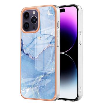 iPhone 16 Pro Marble Pattern Electroplated IMD TPU Case