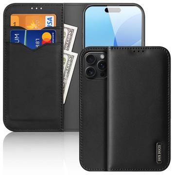 iPhone 16 Pro Max Dux Ducis Hivo Wallet Leather Case - Black