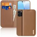 iPhone 16 Pro Max Dux Ducis Hivo Wallet Leather Case - Brown