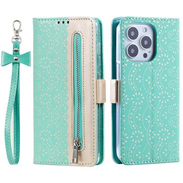 iPhone 16 Pro Max Lace Pattern Wallet Case