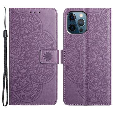 iPhone 16 Pro Max Mandala Series Wallet Case - Purple