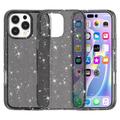 iPhone 16 Pro Max Stylish Glitter Series Hybrid Case - Black