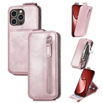 iPhone 16 Pro Max Zipper Pocket Vertical Flip Case