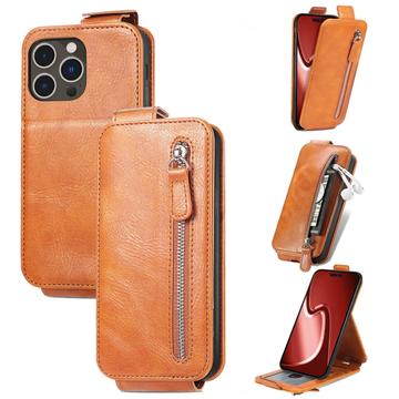 iPhone 16 Pro Max Zipper Pocket Vertical Flip Case