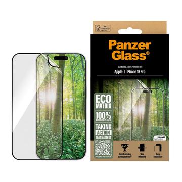 iPhone 16 Pro PanzerGlass Eco Matrix Ultra-Wide Fit Screen Protector - Black Edge