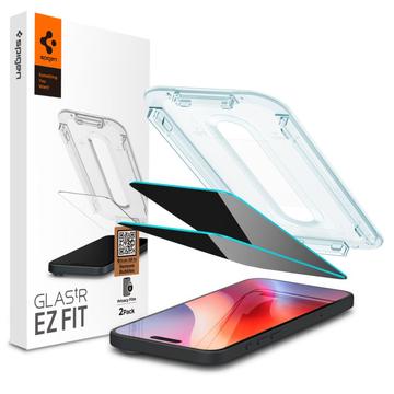 iPhone 16 Pro Spigen Glas.tR Ez Fit Privacy Screen Protector - 9H - 2 Pcs.