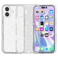 iPhone 16 Stylish Glitter Series Hybrid Case - White