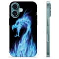 iPhone 16 TPU Case - Blue Fire Dragon