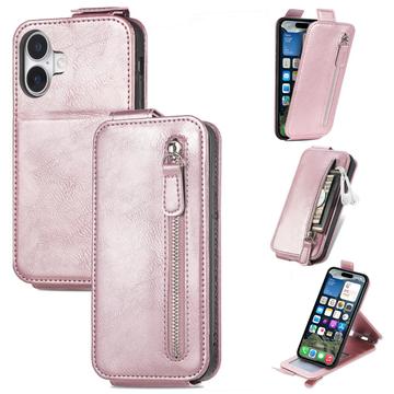 iPhone 16 Zipper Pocket Vertical Flip Case