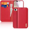 iPhone 16e Dux Ducis Hivo Wallet Leather Case - Red