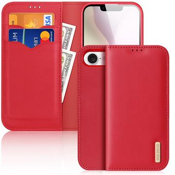 iPhone 16e Dux Ducis Hivo Wallet Leather Case - Red