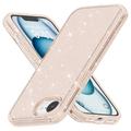 iPhone SE (2025) Stylish Glitter Series Hybrid Case - MagSafe Compatible - Gold