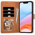 iPhone 16e Tech-Protect Wallet Case W. Magnet & Stand - Brown