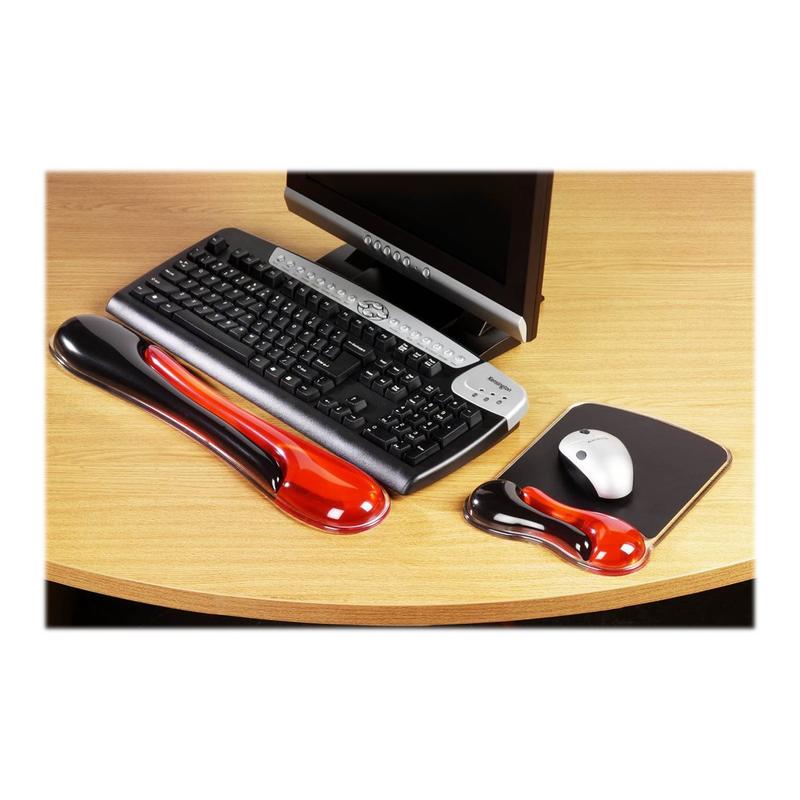 Kensington Duo Gel Mousepad With Wrist Rest Red Black 2644