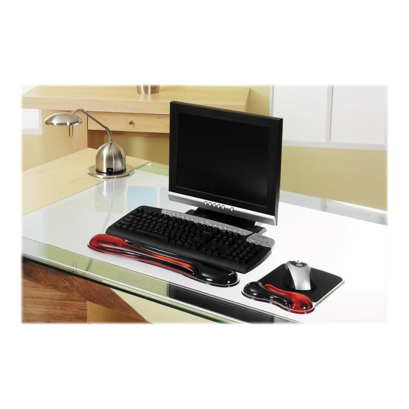 Kensington Duo Gel Mousepad With Wrist Rest Red Black 7638