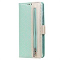 Lace Pattern Samsung Galaxy S20 Wallet Case with Stand Feature - Green